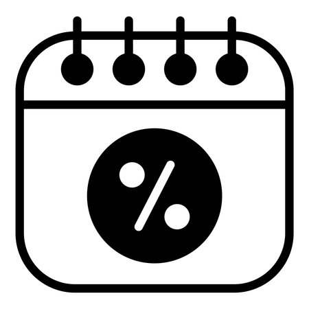 sale date vector black icon, shopping and discount sale icon.のイラスト素材