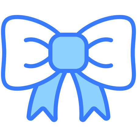 bowtie vector Blue outline icon. Hindu festival, Hindu celebration icon.のイラスト素材
