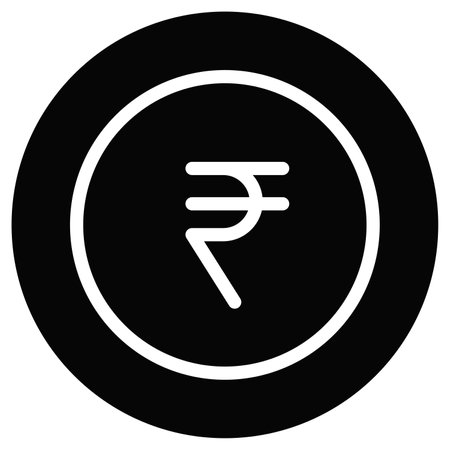rupee vector glyph icon. Hindu festival, Hindu celebration icon,のイラスト素材