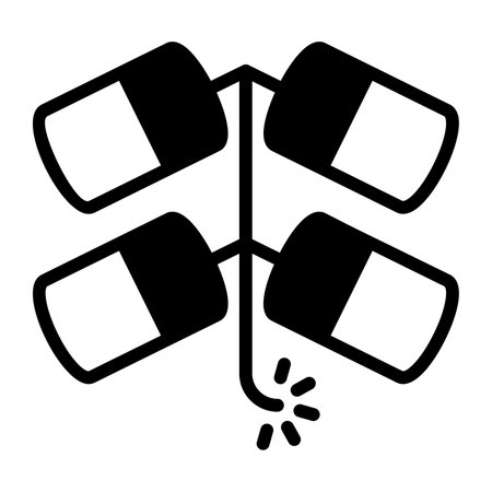 blast celebration vector icon. Hindu festival, Hindu celebration icon,のイラスト素材