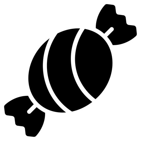 candy, sweet vector glyph iconのイラスト素材