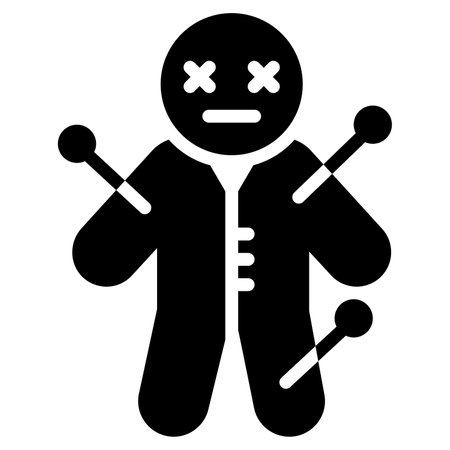 Halloween, voodoo  vector glyph iconのイラスト素材