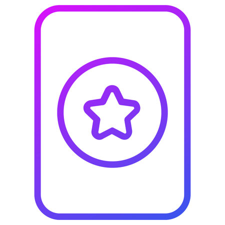 Halloween magical card vector outline icon.のイラスト素材