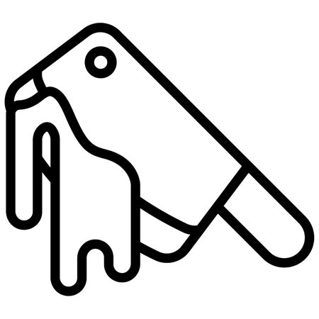 halloween, cleaver vector line iconのイラスト素材