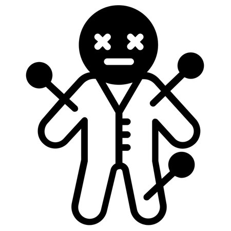 Halloween, voodoo vector black filled outline icon.のイラスト素材