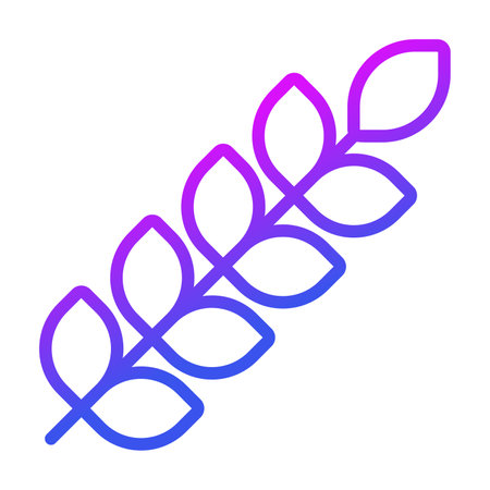 wheat grain vector outline icon. Modern colored outline symbols. Collection of traditional elements.のイラスト素材