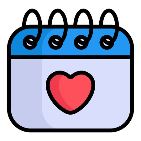 calendar, date, event color line iconのイラスト素材