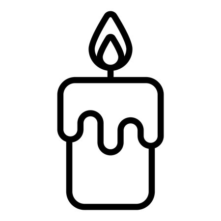 candle, flam, light simple line iconのイラスト素材