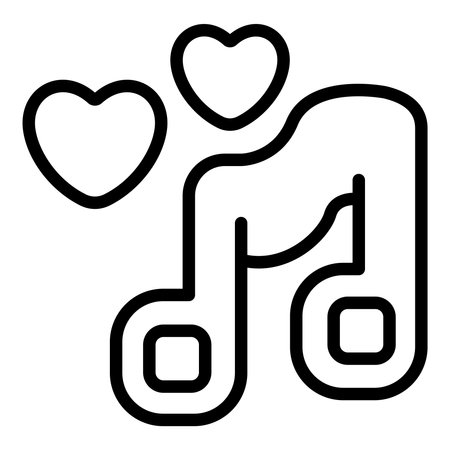 love music symbol simple line iconのイラスト素材
