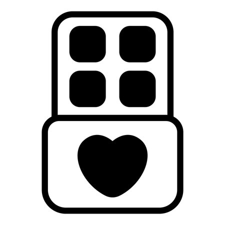 chocolate, sweet, food black vector iconのイラスト素材