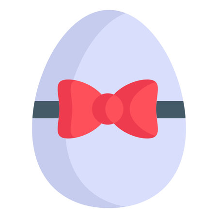 easter, egg flat line iconのイラスト素材