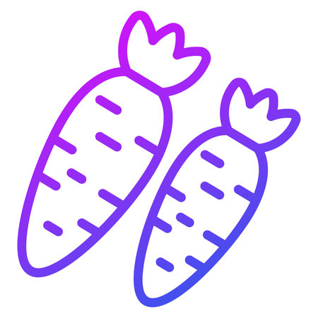 carrot, healthy thin line iconのイラスト素材