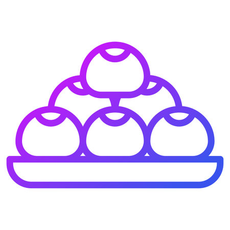 sweet cosine thin line iconのイラスト素材