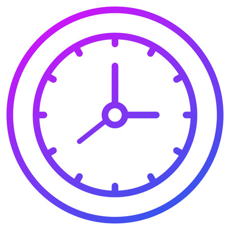 time, clock thin line icon