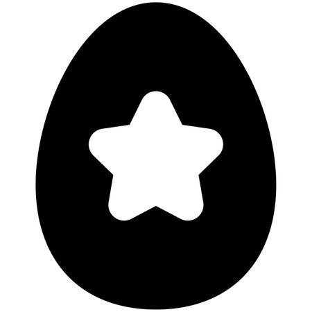 Easter egg, flat line iconのイラスト素材