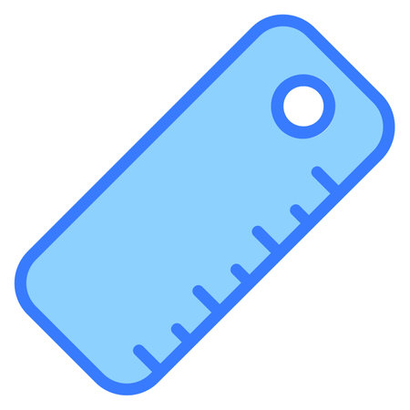 ruler Blue out line vector design