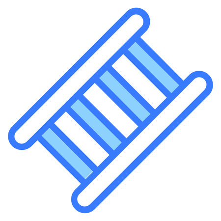ladder, stairs Blue out line vector designのイラスト素材