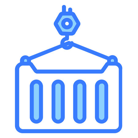 container Blue out line vector designのイラスト素材