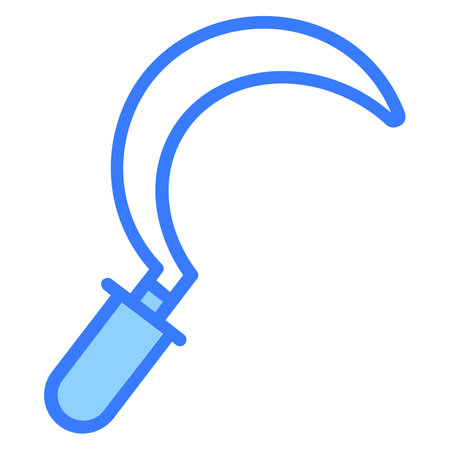 sickle Blue out line vector designのイラスト素材