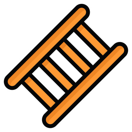 ladder vector flat icon, colored line vector designのイラスト素材