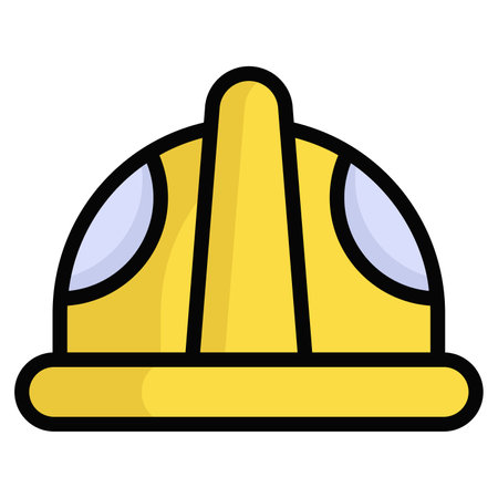helmet vector flat icon, colored line vector designのイラスト素材