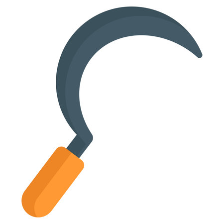 sickle flat icon, labor day flat vector designのイラスト素材