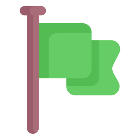 flag flat icon, labor day flat vector designのイラスト素材