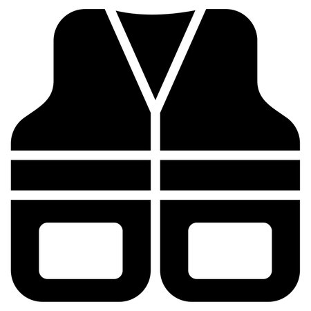 safety jacket glyph icon, glyph vector designのイラスト素材