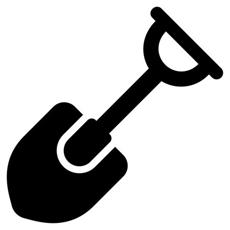 shovel glyph icon, glyph vector designのイラスト素材