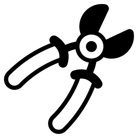 wire cutter glyph icon, vector glyph designのイラスト素材
