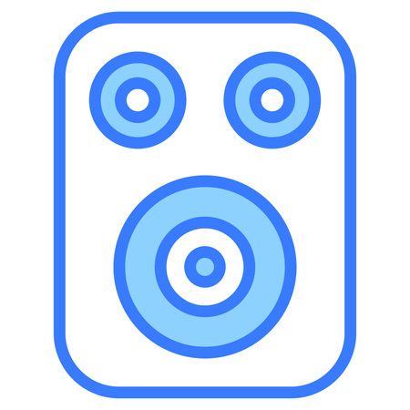 speaker blue outline icon, Merry Christmas and Happy New Year icons for web and mobile design.のイラスト素材