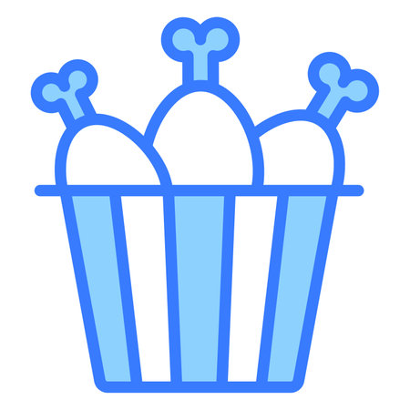 fried chicken vector Line Icon. Simple Creative vector Line Iconのイラスト素材