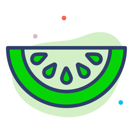 watermelon vector Line Icon. Simple Creative vector Line Iconのイラスト素材