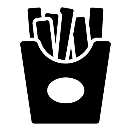 fries vector glyph Icon. Simple Creative vector Line Iconのイラスト素材