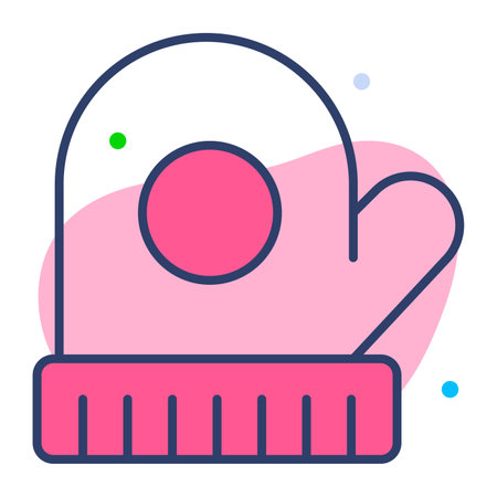 glove icon, modern style Christmas and New Year line icon, Isolated winter holiday symbolsのイラスト素材