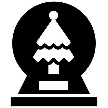 Christmas globe icon, modern style Christmas and New Year line icon, Isolated winter holiday symbolsのイラスト素材