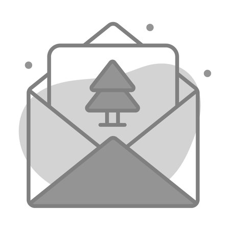 greeting icon, modern style Christmas and New Year line icon, Isolated winter holiday symbolsのイラスト素材