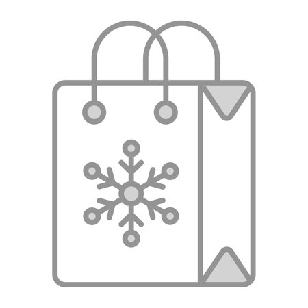 shopping icon, modern style Christmas and New Year line icon, Isolated winter holiday symbolsのイラスト素材