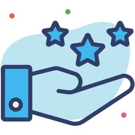 review Icon. User interface Vector Illustration, As a Simple Vector Sign and Trendy Symbol in Line Art Style, for Design and Websites, or Mobile Apps,のイラスト素材