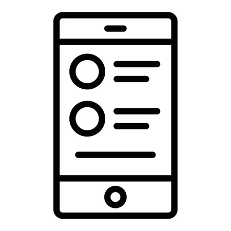 mobile phone Icon. User interface Vector Illustration, As a Simple Vector Sign and Trendy Symbol in Line Art Style, for Design and Websites, or Mobile Apps,のイラスト素材
