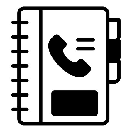phone book Icon. User interface Vector Illustration, As a Simple Vector Sign and Trendy Symbol in Line Art Style, for Design and Websites, or Mobile Apps,のイラスト素材