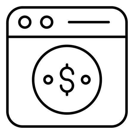 web page Finance Related Vector Line Icon. Editable Stroke Pixel Perfect.のイラスト素材