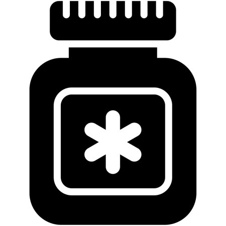 Pills Jar Healthcare Medical, vector graphic Illustration Icon.のイラスト素材