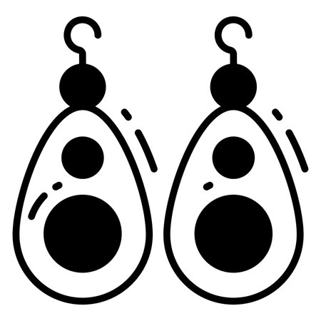 earrings icon, trendy Style, Isolated on White Background, Stock vector illustrations.のイラスト素材