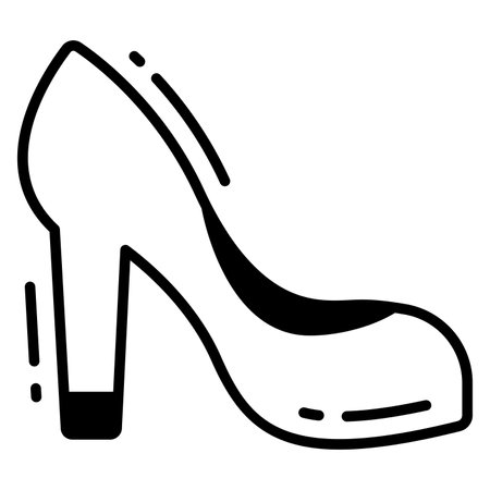high heel icon, trendy Style, Isolated on White Background, Stock vector illustrations.のイラスト素材