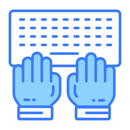 typing Copyright law, intellectual property iconのイラスト素材
