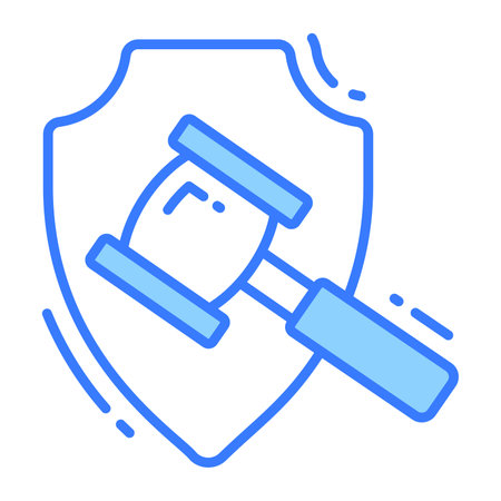 judge hammer Copyright law, intellectual property iconのイラスト素材