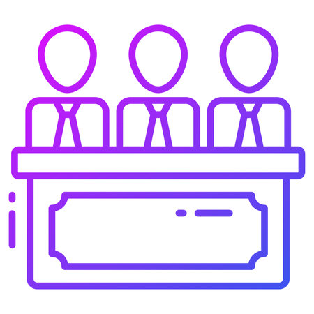 jury Copyright law, intellectual property iconのイラスト素材