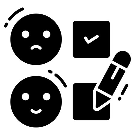 customer Satisfaction icon, Survey and Feedback, modern vector illustrationのイラスト素材