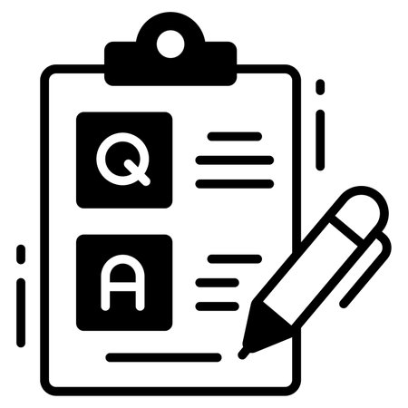 Question Answer Survey icon, Survey and Feedback, modern vector illustrationのイラスト素材